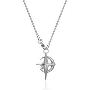 Y2K Moon Star Pendant Necklace 19 Inches